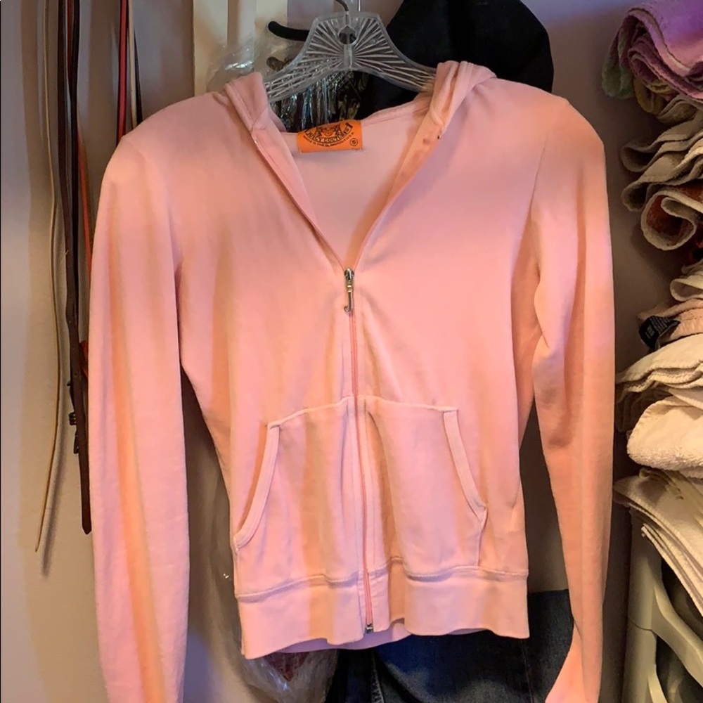 JUICY COUTURE VELOUR PINK ZIP UP JACKET